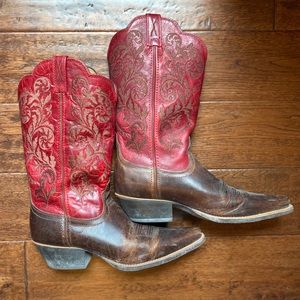 Red cowboy boots